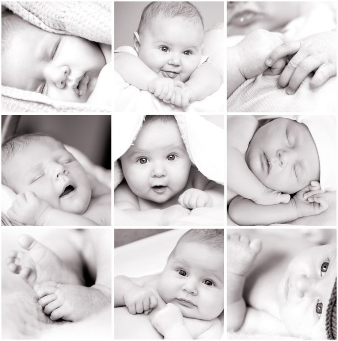 18036119 collage of blackandwhite baby s photos Dr. Chelsea Pinto Los Angeles Infant